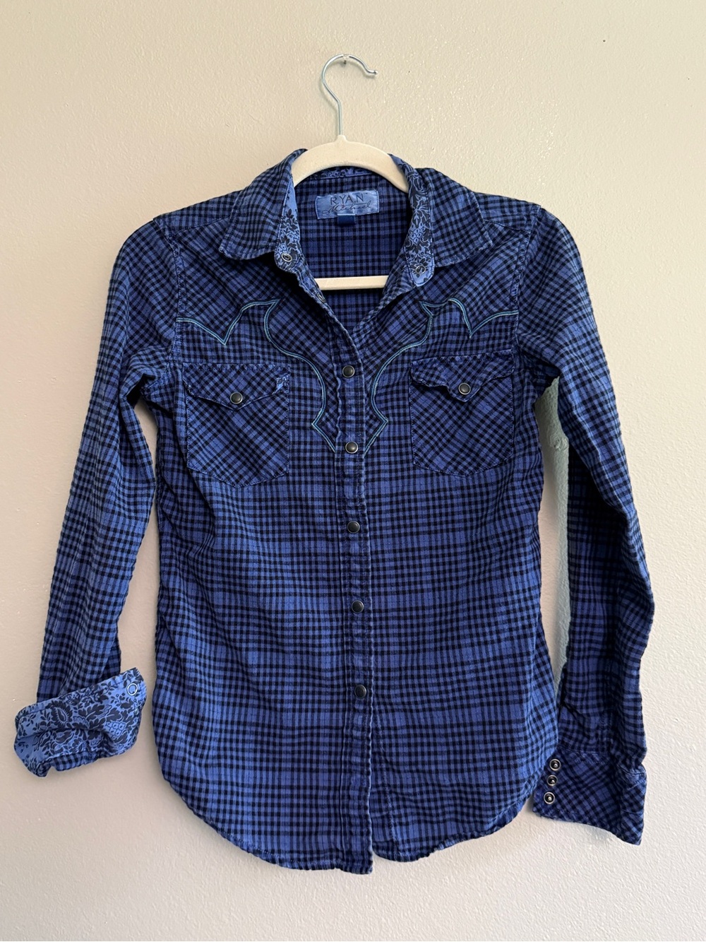 RYAN MICHAEL SHIRT checked western XS